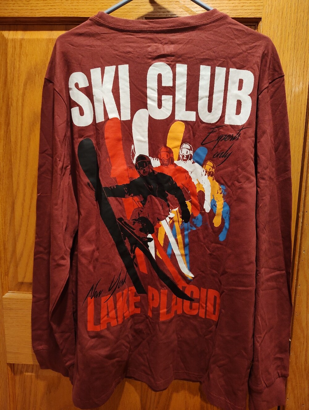 Mad Engine Lake Placid Ski Club Long Sleeved T-shirt, XL